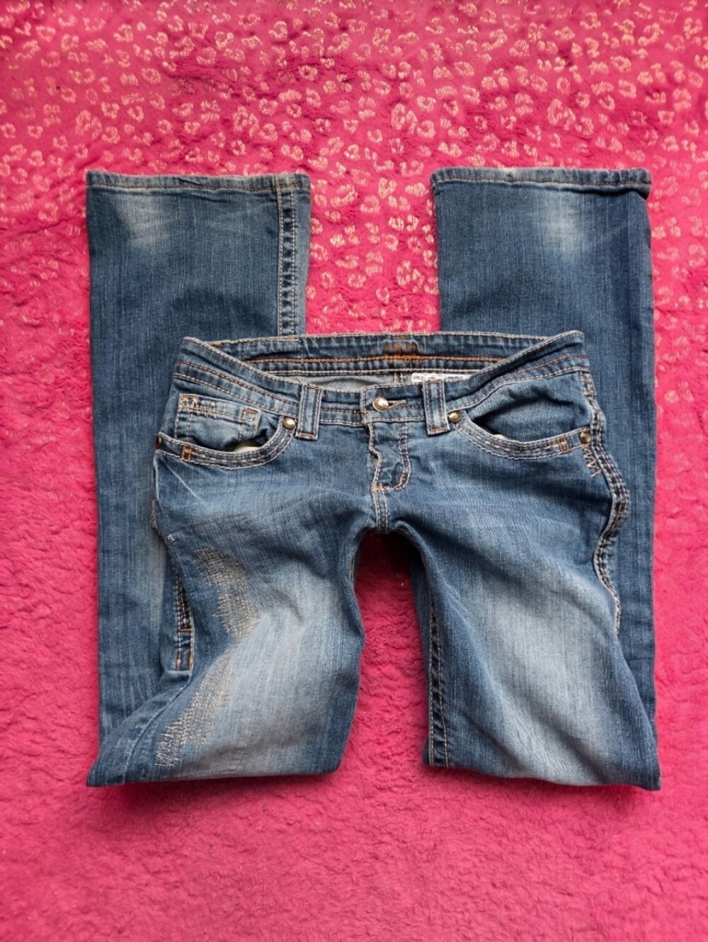 2000s Cruel low rise blue bootcut jeans Size 9 Long